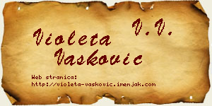 Violeta Vasković vizit kartica